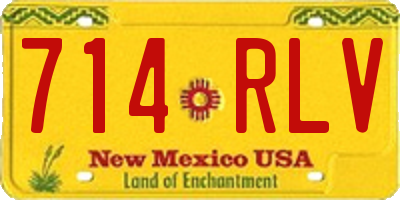 NM license plate 714RLV