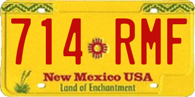 NM license plate 714RMF