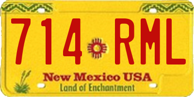NM license plate 714RML