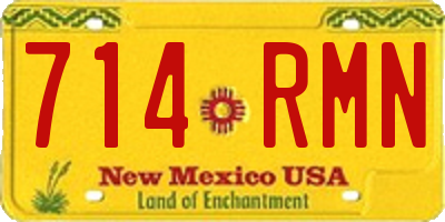NM license plate 714RMN