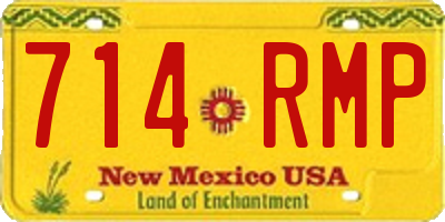 NM license plate 714RMP
