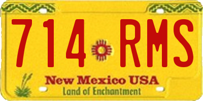 NM license plate 714RMS