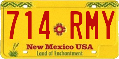 NM license plate 714RMY