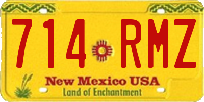 NM license plate 714RMZ