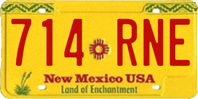 NM license plate 714RNE