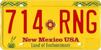 NM license plate 714RNG