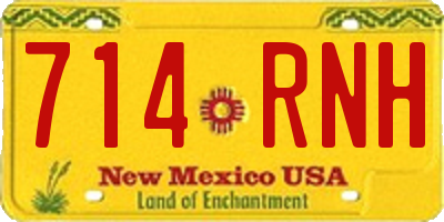 NM license plate 714RNH