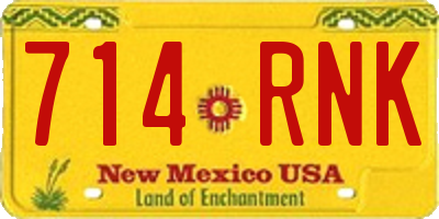 NM license plate 714RNK