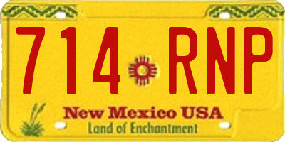 NM license plate 714RNP