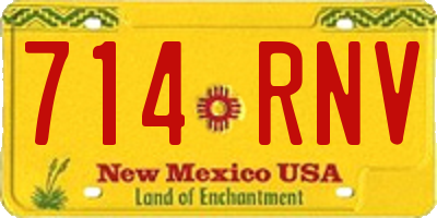 NM license plate 714RNV