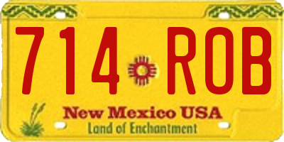 NM license plate 714ROB