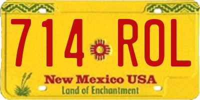 NM license plate 714ROL
