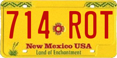 NM license plate 714ROT