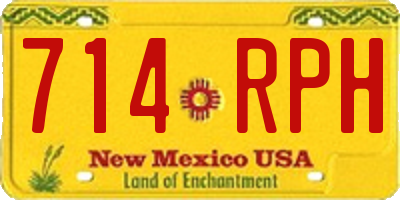 NM license plate 714RPH