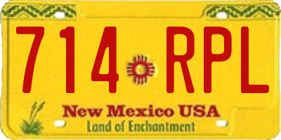 NM license plate 714RPL