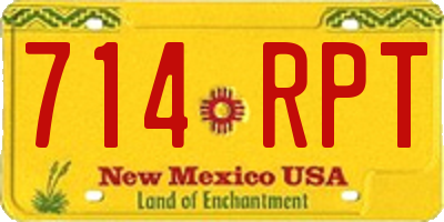 NM license plate 714RPT