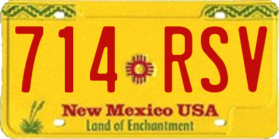 NM license plate 714RSV