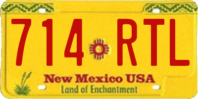 NM license plate 714RTL