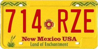 NM license plate 714RZE