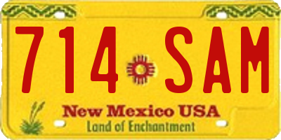 NM license plate 714SAM