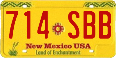 NM license plate 714SBB