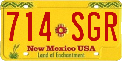 NM license plate 714SGR