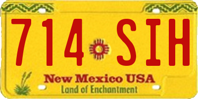 NM license plate 714SIH