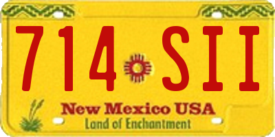 NM license plate 714SII