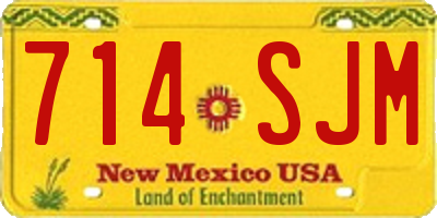 NM license plate 714SJM
