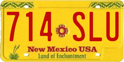 NM license plate 714SLU
