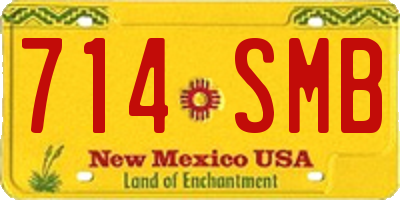 NM license plate 714SMB