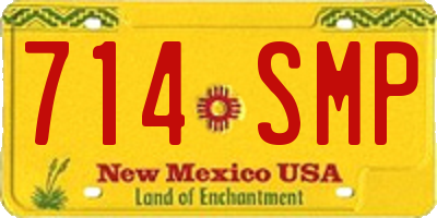 NM license plate 714SMP