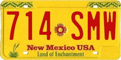 NM license plate 714SMW