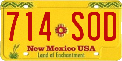 NM license plate 714SOD