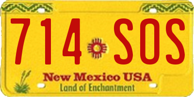 NM license plate 714SOS