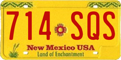 NM license plate 714SQS