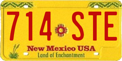 NM license plate 714STE