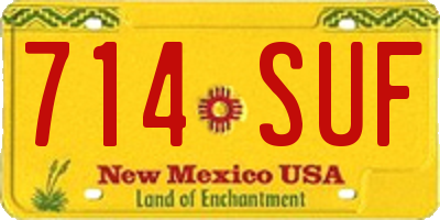 NM license plate 714SUF