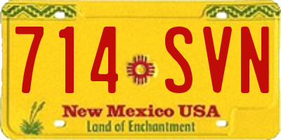 NM license plate 714SVN