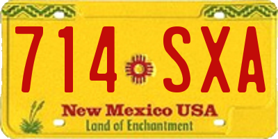 NM license plate 714SXA