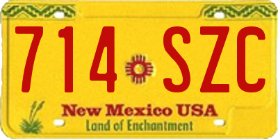 NM license plate 714SZC