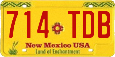 NM license plate 714TDB