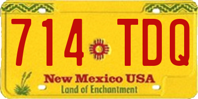 NM license plate 714TDQ