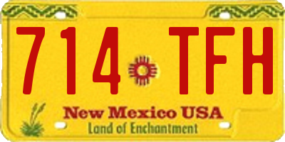 NM license plate 714TFH