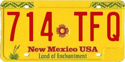 NM license plate 714TFQ