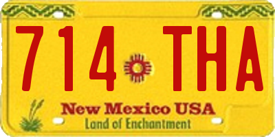 NM license plate 714THA