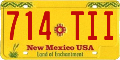 NM license plate 714TII