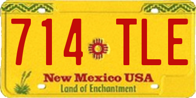 NM license plate 714TLE