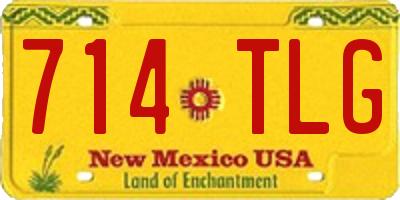NM license plate 714TLG