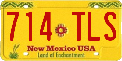 NM license plate 714TLS